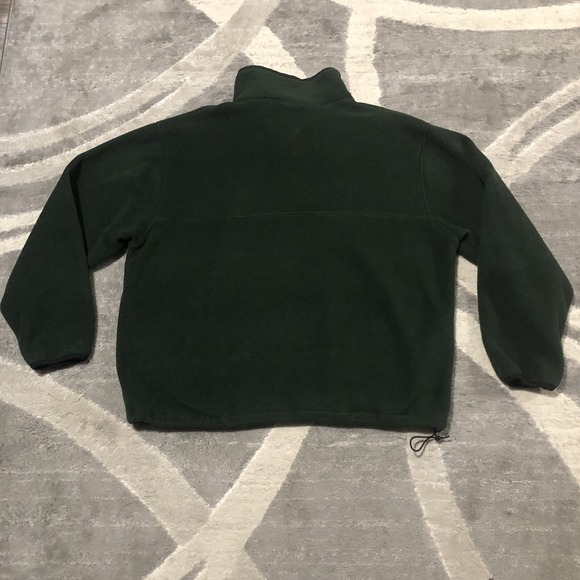 Cabelas Sweatshirt Pullover Men Sz XL Green 1/4 Snap Fleece Made in USA VINTAGE - Picture 5 of 13